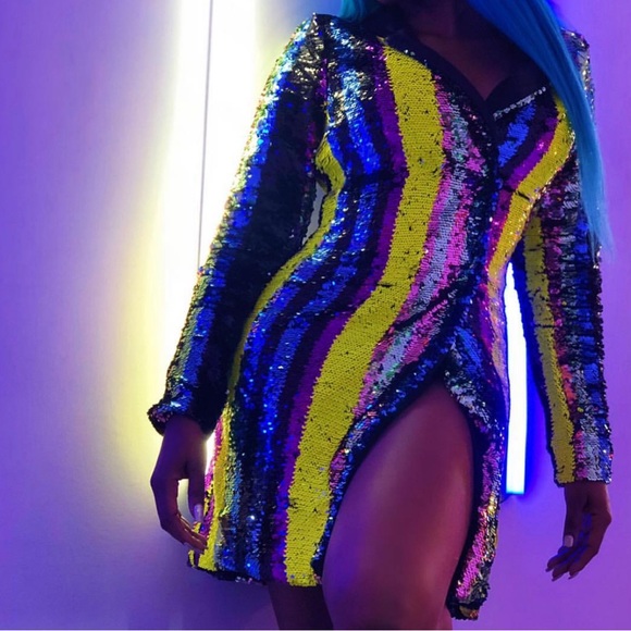 n behavior | Dresses | Sequins Blazer Dress | Poshmark